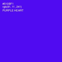 #510BF1 - Purple Heart Color Image