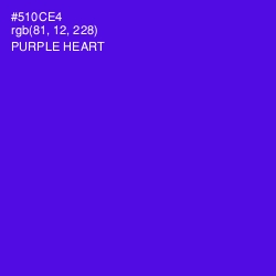 #510CE4 - Purple Heart Color Image