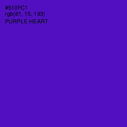 #510FC1 - Purple Heart Color Image