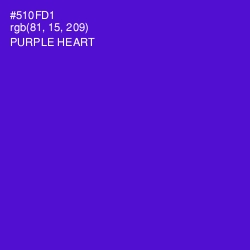 #510FD1 - Purple Heart Color Image