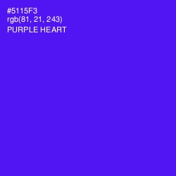 #5115F3 - Purple Heart Color Image