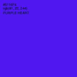 #5116F4 - Purple Heart Color Image