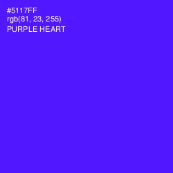 #5117FF - Purple Heart Color Image