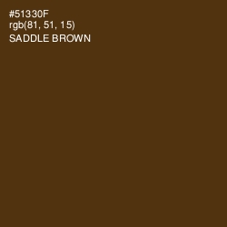 #51330F - Saddle Brown Color Image