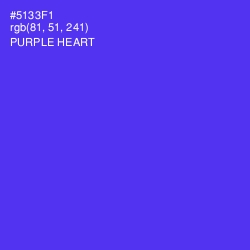 #5133F1 - Purple Heart Color Image