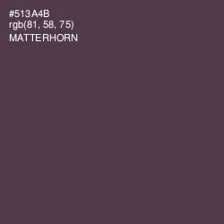 #513A4B - Matterhorn Color Image