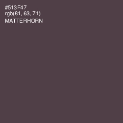 #513F47 - Matterhorn Color Image