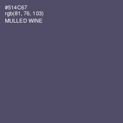 #514C67 - Mulled Wine Color Image