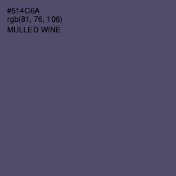 #514C6A - Mulled Wine Color Image