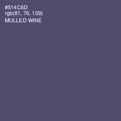 #514C6D - Mulled Wine Color Image