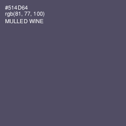 #514D64 - Mulled Wine Color Image