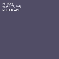 #514D66 - Mulled Wine Color Image