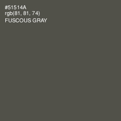 #51514A - Fuscous Gray Color Image