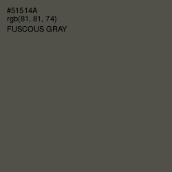 #51514A - Fuscous Gray Color Image