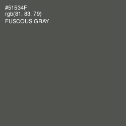 #51534F - Fuscous Gray Color Image