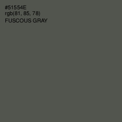 #51554E - Fuscous Gray Color Image