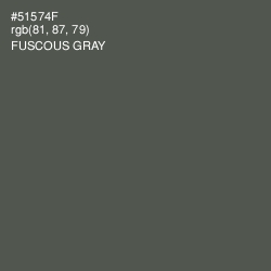 #51574F - Fuscous Gray Color Image