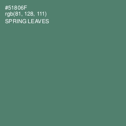 #51806F - Spring Leaves Color Image