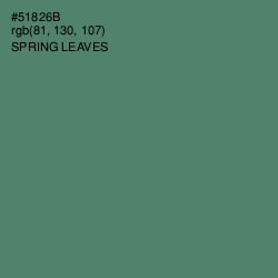 #51826B - Spring Leaves Color Image