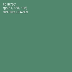 #51876C - Spring Leaves Color Image