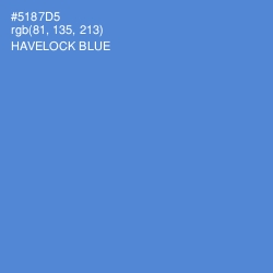 #5187D5 - Havelock Blue Color Image