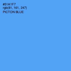 #51A1F7 - Picton Blue Color Image