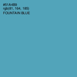 #51A4B9 - Fountain Blue Color Image