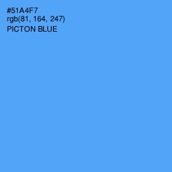 #51A4F7 - Picton Blue Color Image