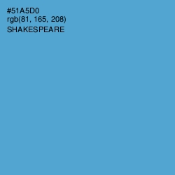 #51A5D0 - Shakespeare Color Image