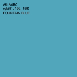 #51A6BC - Fountain Blue Color Image