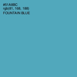 #51A8BC - Fountain Blue Color Image