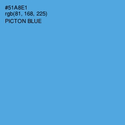 #51A8E1 - Picton Blue Color Image