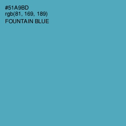 #51A9BD - Fountain Blue Color Image