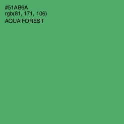 #51AB6A - Aqua Forest Color Image