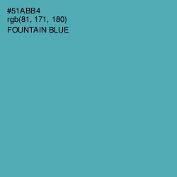 #51ABB4 - Fountain Blue Color Image