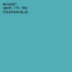 #51AEB7 - Fountain Blue Color Image