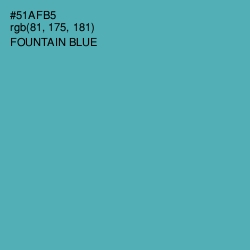 #51AFB5 - Fountain Blue Color Image