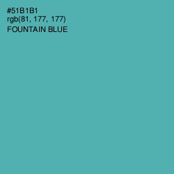 #51B1B1 - Fountain Blue Color Image