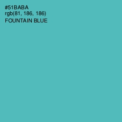 #51BABA - Fountain Blue Color Image