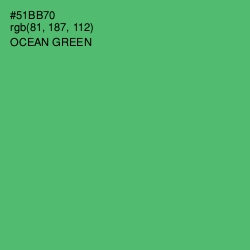 #51BB70 - Ocean Green Color Image