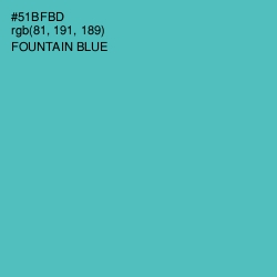 #51BFBD - Fountain Blue Color Image