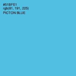 #51BFE1 - Picton Blue Color Image