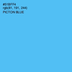 #51BFF4 - Picton Blue Color Image