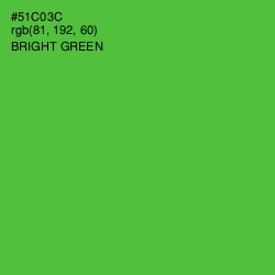 #51C03C - Bright Green Color Image