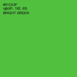 #51C03F - Bright Green Color Image