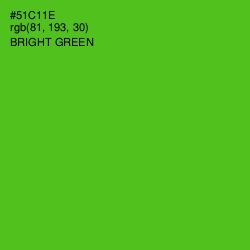#51C11E - Bright Green Color Image