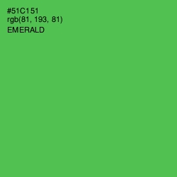 #51C151 - Emerald Color Image