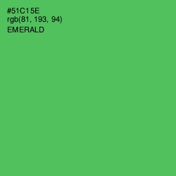 #51C15E - Emerald Color Image