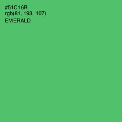 #51C16B - Emerald Color Image