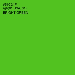 #51C21F - Bright Green Color Image